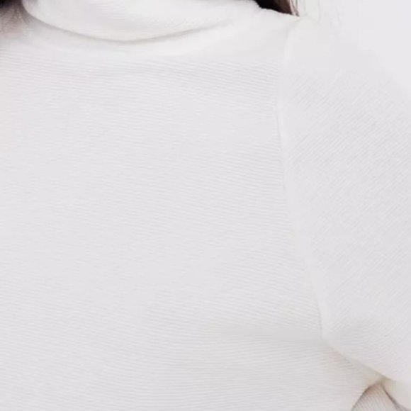 Madewell Texture & Thread Long-Sleeve Mockneck Top in Cream M NWT $59.50 K1826 - Picture 4 of 8